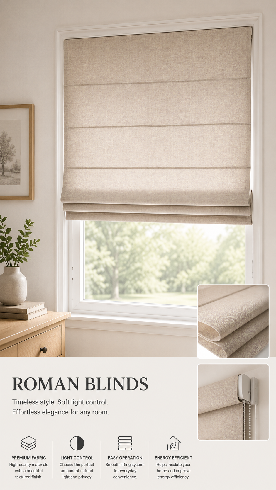 Roman Blinds/ Roman Shades